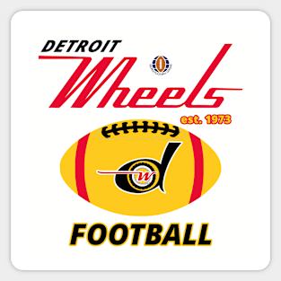 Detroit Wheels Football Sticker